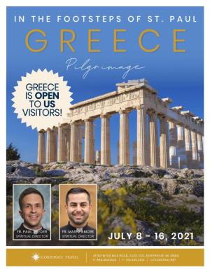 Pilgrimage GREECE IS OPEN to US VISITORS!