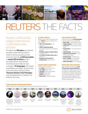 Reuters Is the World's Largest International Multimedia News