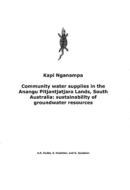 Community Water Supplies in the APY Lands.Pdf