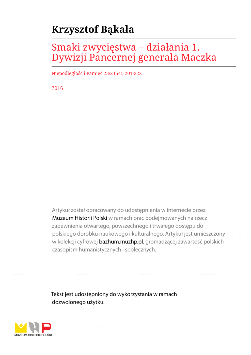 Działania 1. Dywizji Pancernej Generała Maczka