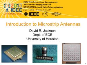 Introduction to Microstrip Antennas David R