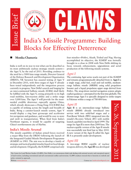 India's Missile Programme
