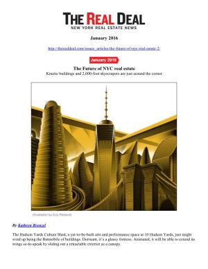 January 2016 the Future of NYC Real Estate