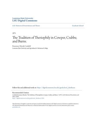 The Tradition of Theriophily in Cowper, Crabbe, and Burns