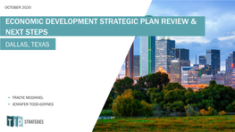 Economic Development Strategic Plan Review & Next Steps