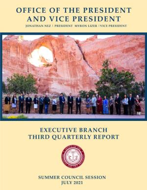 Executive Branch Third Quarterly Report