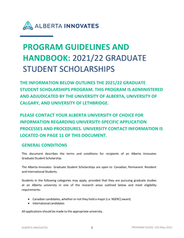 2021/22 Graduate Student Scholarships