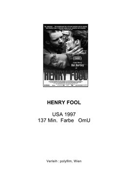 HENRY FOOL USA 1997 137 Min. Farbe