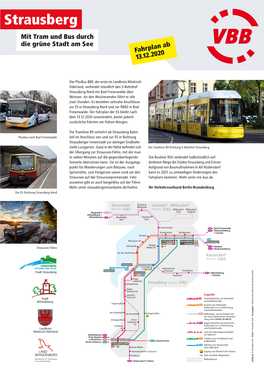 Strausberg Mit Tram Und Bus Durch Die Grüne Stadt Am See Fahrplan Ab 13.12.2020