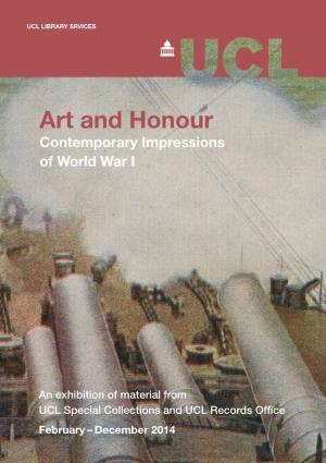 Art and Honour Contemporary Impressions of World War I