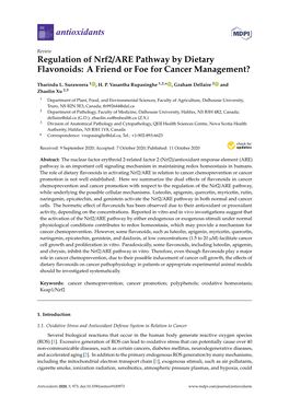 Regulation of Nrf2/ARE Pathway by Dietary Flavonoids: a Friend Or Foe for Cancer Management?