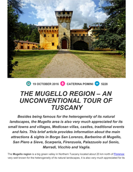 The Mugello Region – an Unconventional Tour of Tuscany