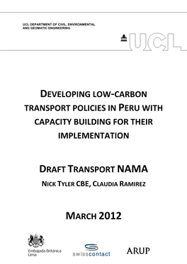 Transport Policies in Peru with Capacity Building for Their Implementation