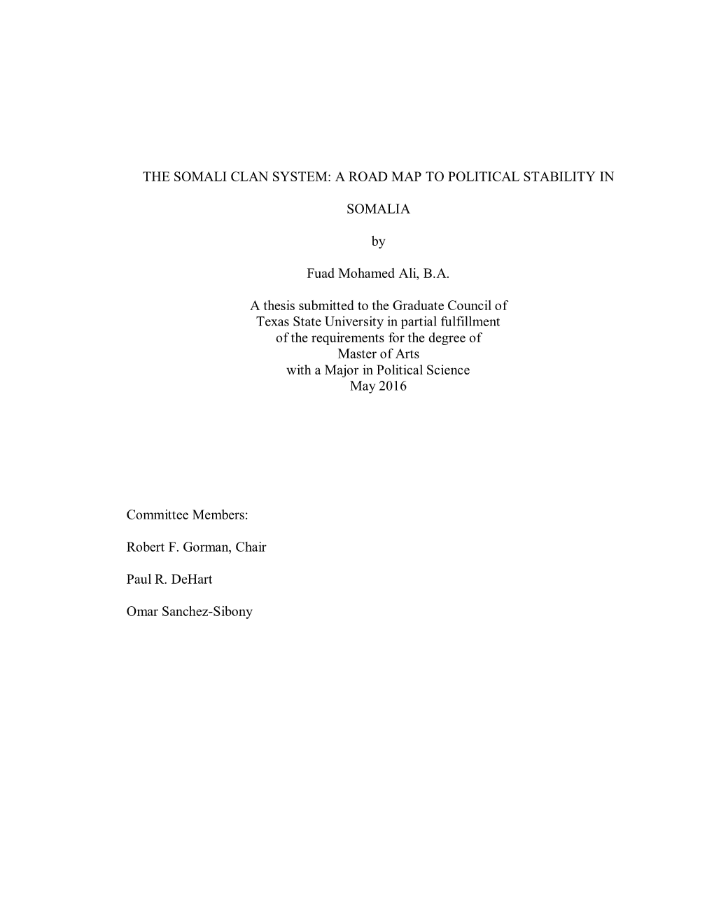 The Somali Clan System A Road Map To Political Stability In DocsLib   The Somali Clan System A Road Map To Political Stability In 