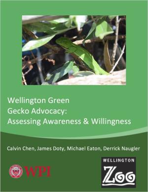 Wellington Green Gecko Advocacy: Assessing Awareness & Willingness