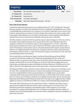 2017 Fish Point Intercept Survey (PDF)