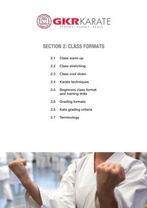 Section 2: Class Formats