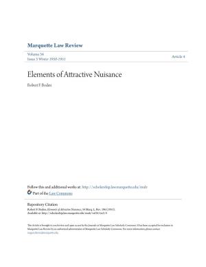 Elements of Attractive Nuisance Robert F