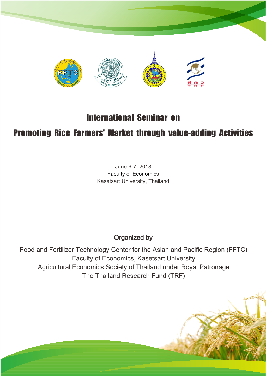 International Seminar on Promoting Rice Farmers' Market Through Value-Adding Activities