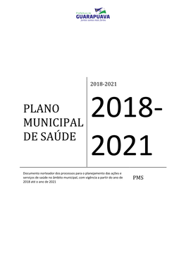 Plano Municipal De Saúde 2018-2021