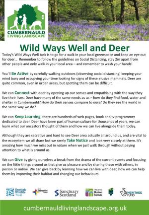 Wild Ways Well and Deer