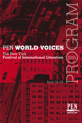 PEN World Voices Program | Design by Vytenis Jankunas