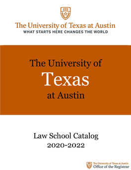 2020-2022 Law School Catalog