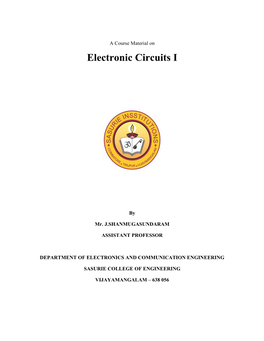 Electronic Circuits I