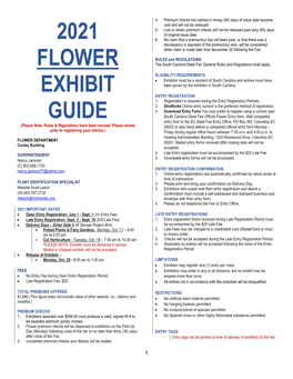 2021 Flower Exhibit Guide