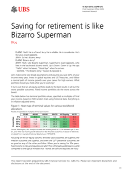 Saving for Retirement Is Like Bizarro Superman Blog