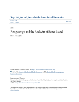 Rongorongo and the Rock Art of Easter Island Shawn Mclaughlin