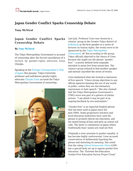 Japan Gender Conflict Sparks Censorship Debate