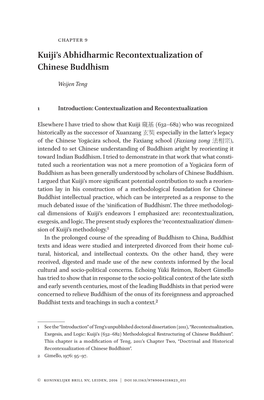 Kuiji's Abhidharmic Recontextualization of Chinese
