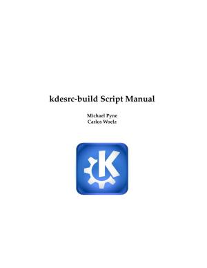 Kdesrc-Build Script Manual