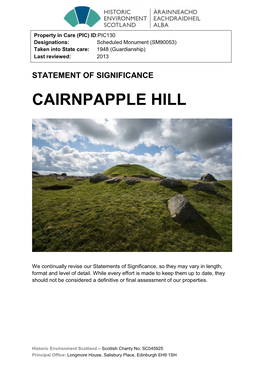 Cairnpapple Hill Statement of Significance