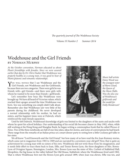 Wodehouse and the Girl Friends by Norman Murphy at the October Convention, Norman Educated Us About Plum’S Friendships with Females