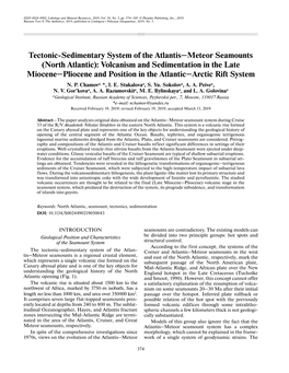 Tectonic-Sedimentary System of the Atlantis‒Meteor Seamounts (North