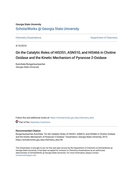 On the Catalytic Roles of HIS351, ASN510, and HIS466 in Choline Oxidase and the Kinetic Mechanism of Pyranose 2-Oxidase