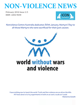 NON-VIOLENCE NEWS February 2016 Issue 2.5 ISSN: 2202-9648