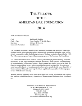 The Fellows of the American Bar Foundation