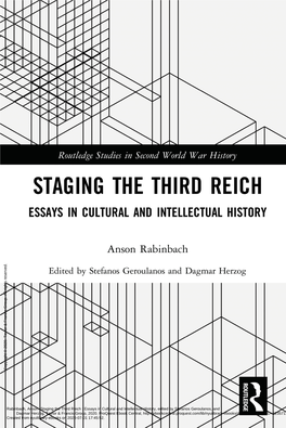Rabinbach, Anson. Staging the Third Reich