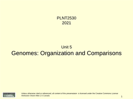 Genomes: Organization and Comparisons