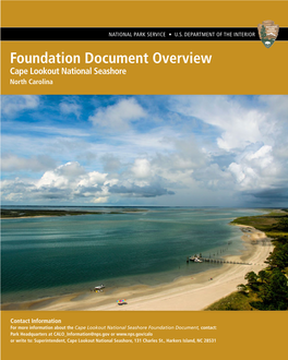 Foundation Document Overview, Cape Lookout National Seashore