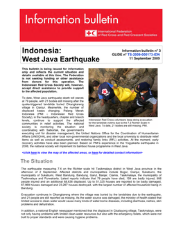 Indonesia: West Java Earthquake