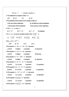 Compex Analysis