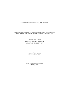 University of Wisconsin - Eau Claire
