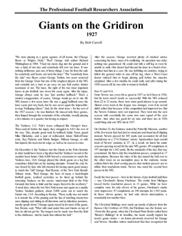 1927:Giants on the Gridiron