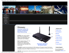 Proxicast Support - Glossary of Cellular & Wireless Terms