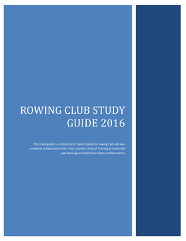 Rowing Club Study Guide 2016