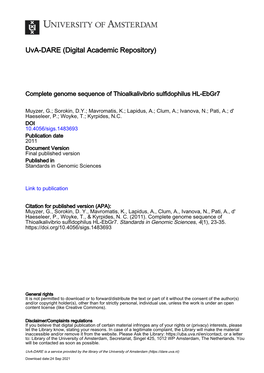 "Thioalkalivibrio Sulfidophilus" HL-Ebgr7 Classification and Features Has Rod-Shaped, Elongated Cells with a Polar Flagel- “T